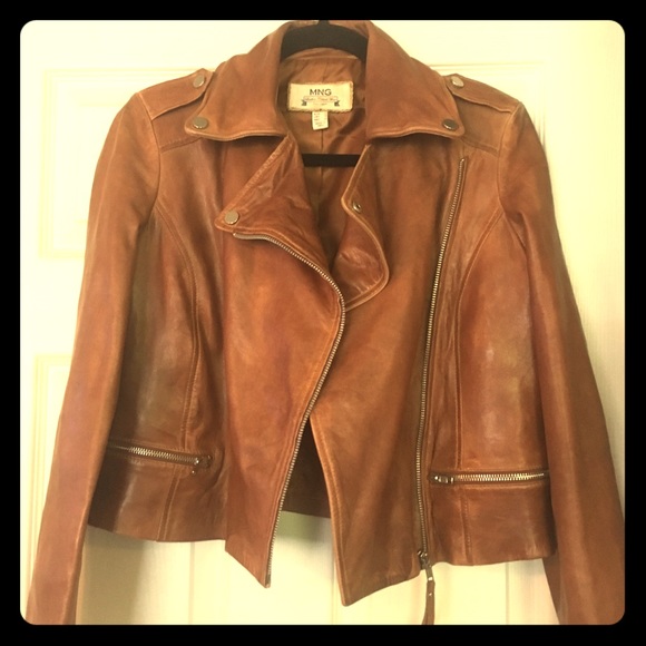 Mango Jackets & Blazers - MNG Mango Leather Jacket size Small